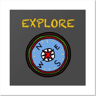 explore compass Posters and Art